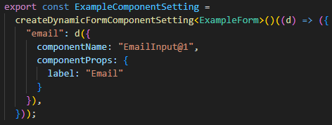 Component Setting Example