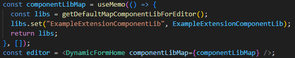 Dynamic Form Setting Editor Example