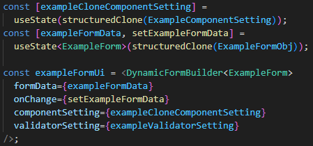 Dynamic Form Usage Example
